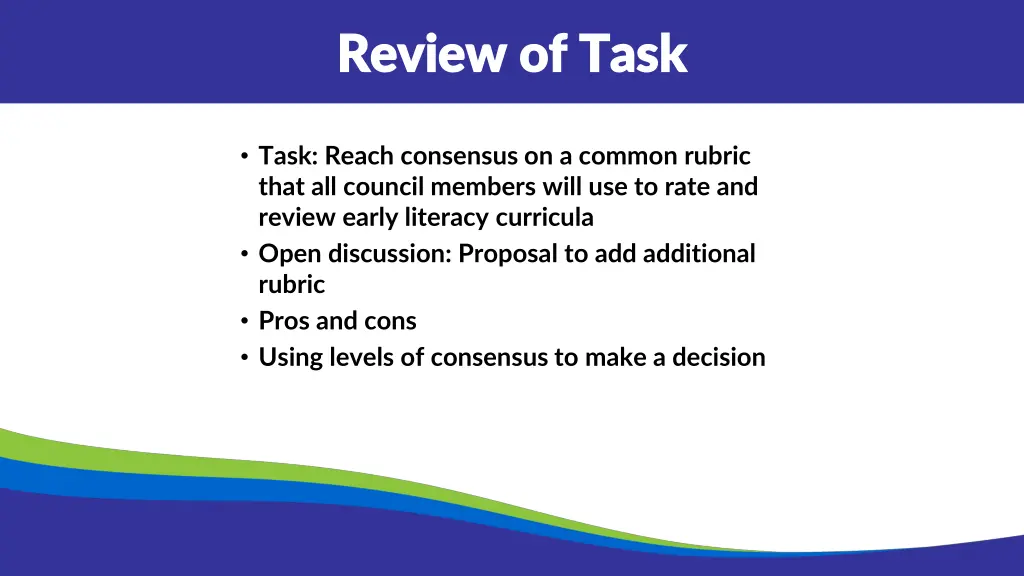 review of task review of task