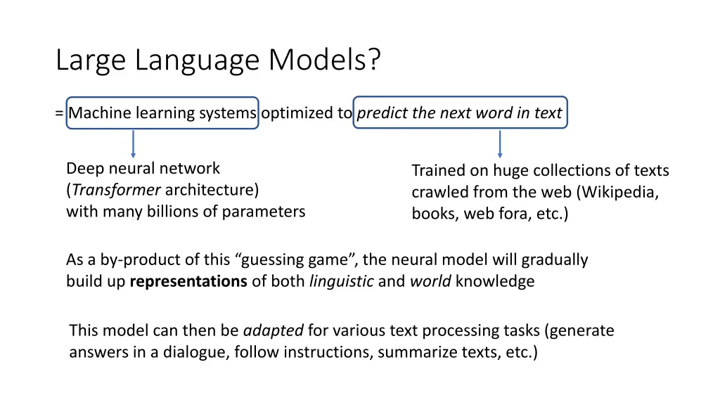 large language models