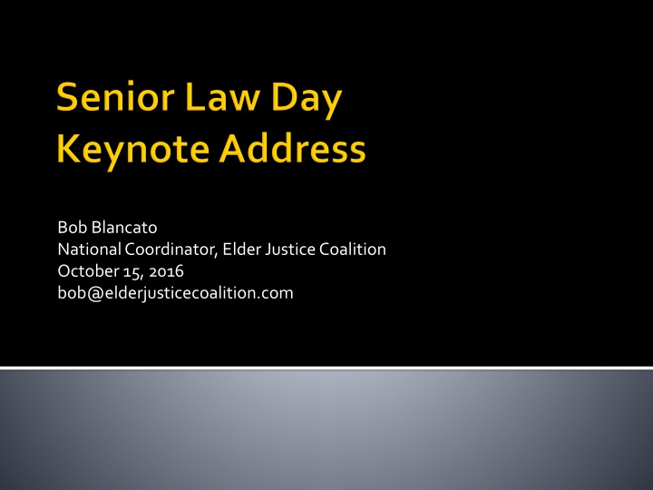 bob blancato national coordinator elder justice