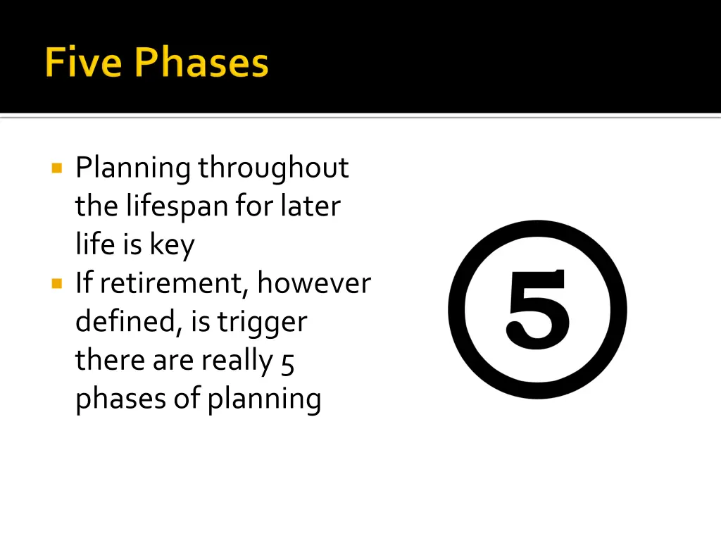 planning throughout the lifespan for later life