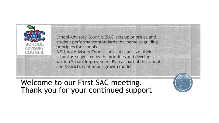 school advisory councils sac sets up priorities