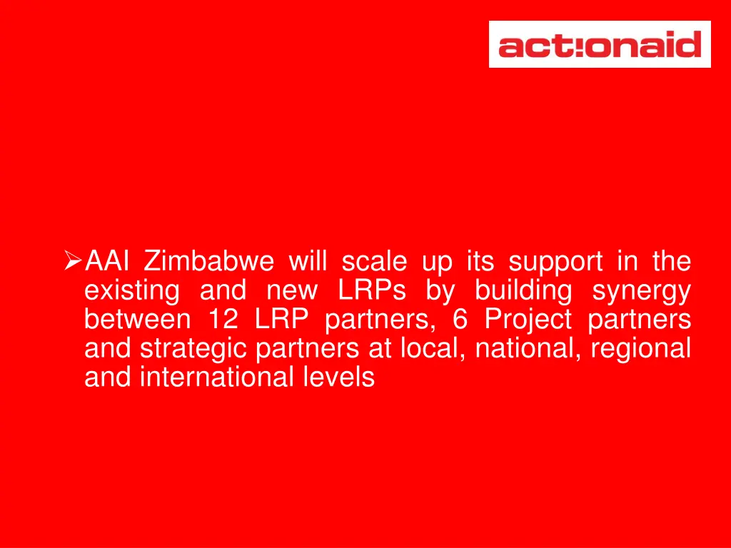 aai zimbabwe will scale up its support