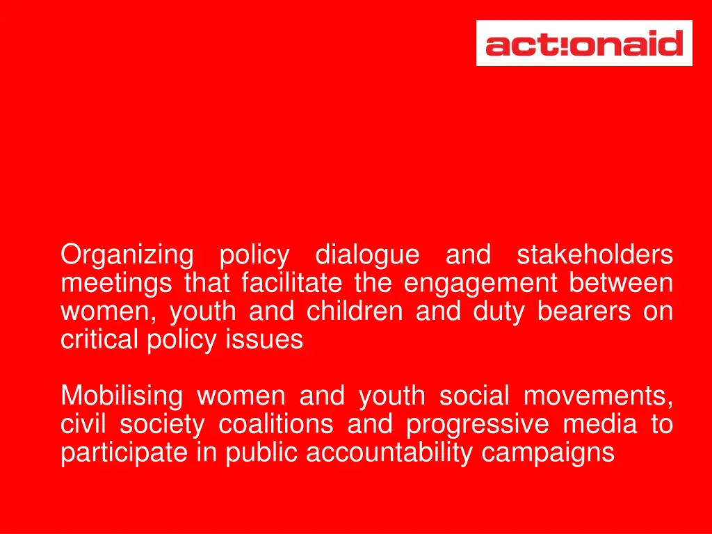 organizing meetings that facilitate