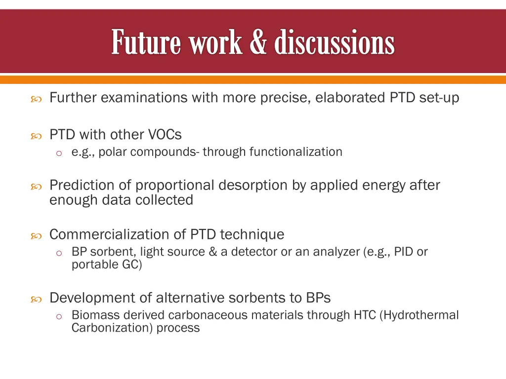 future work discussions