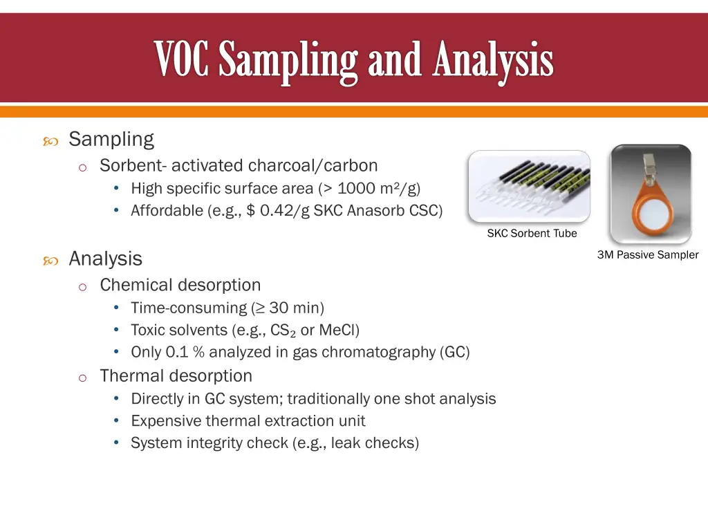 voc sampling and analysis