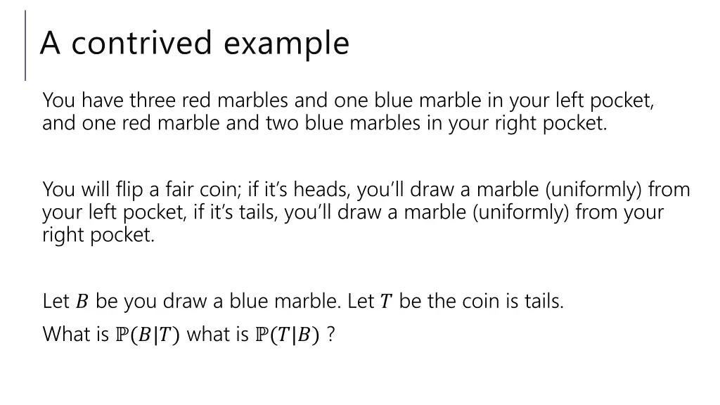 a contrived example