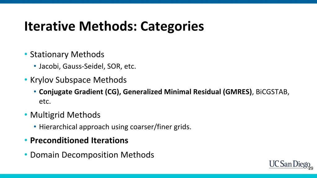 iterative methods categories 2