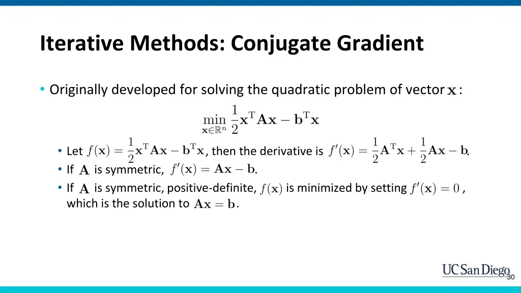 iterative methods conjugate gradient