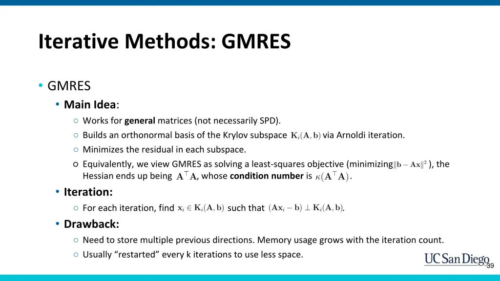 iterative methods gmres