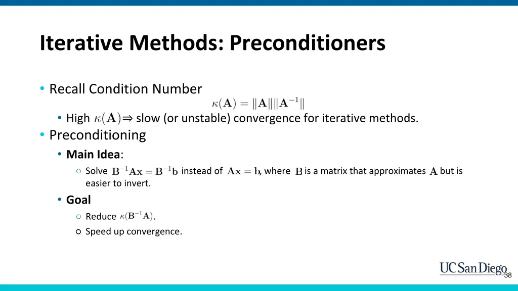 iterative methods preconditioners