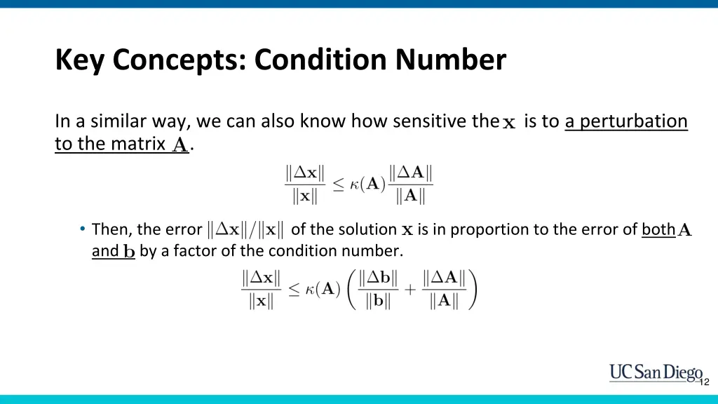 key concepts condition number 4