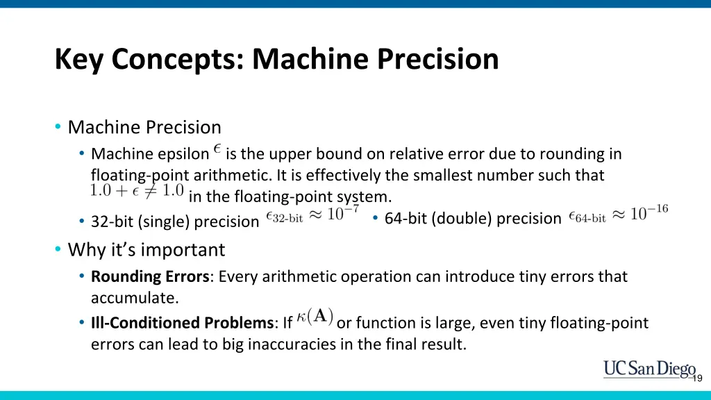 key concepts machine precision 3