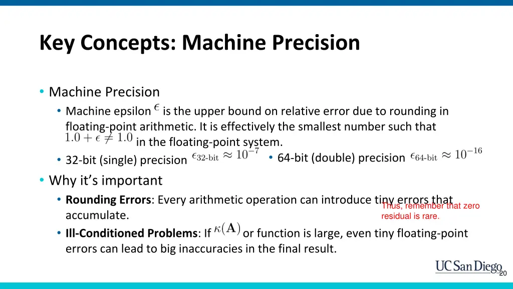 key concepts machine precision 4