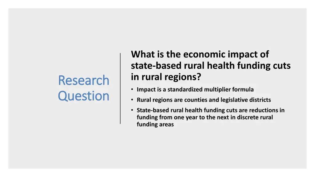 what is the economic impact of state based rural