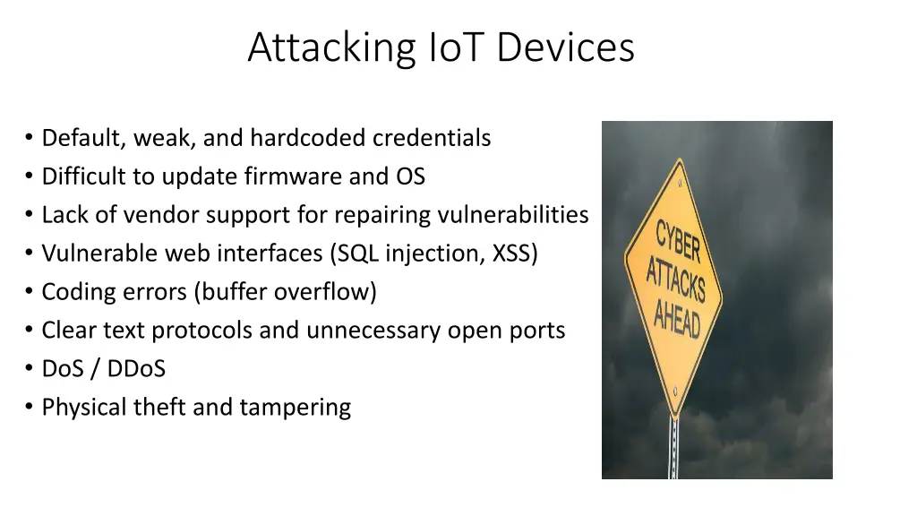 attacking iot devices