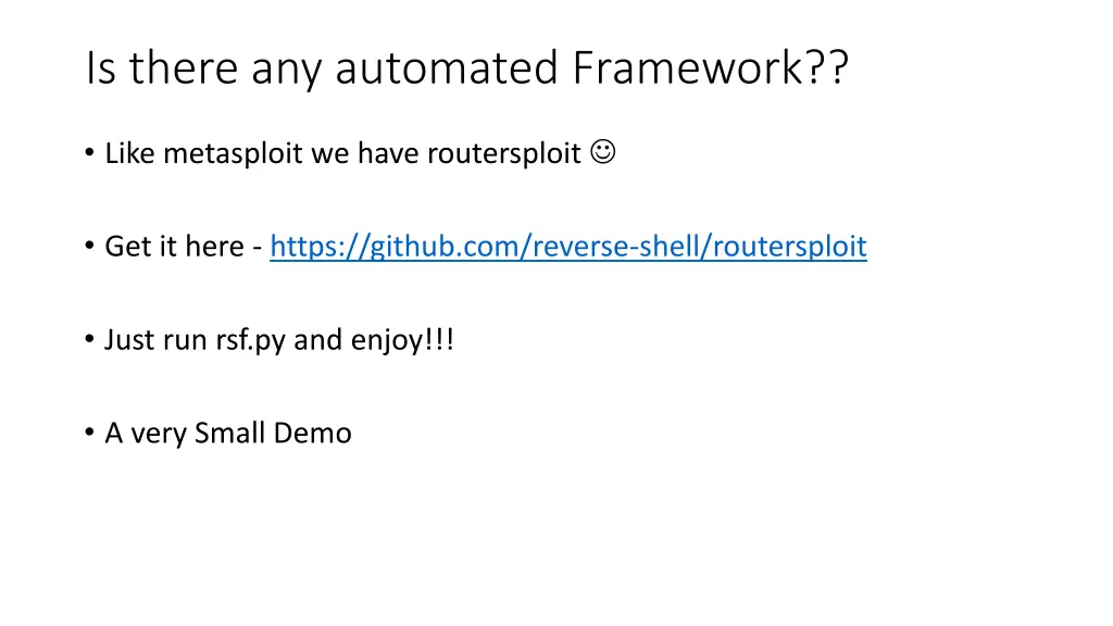 is there any automated framework