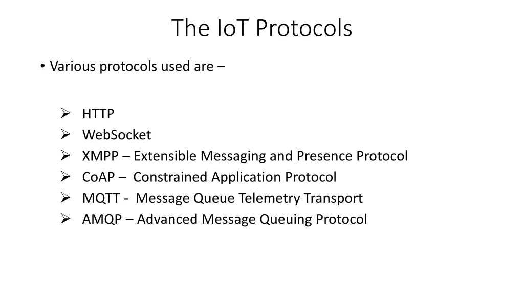 the iot protocols