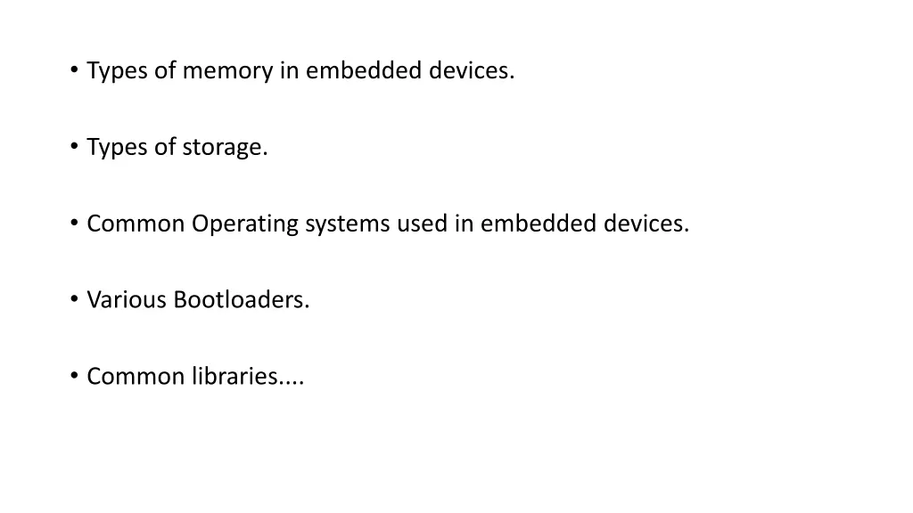 types of memory in embedded devices