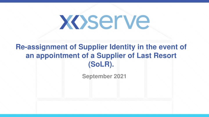 re assignment of supplier identity in the event