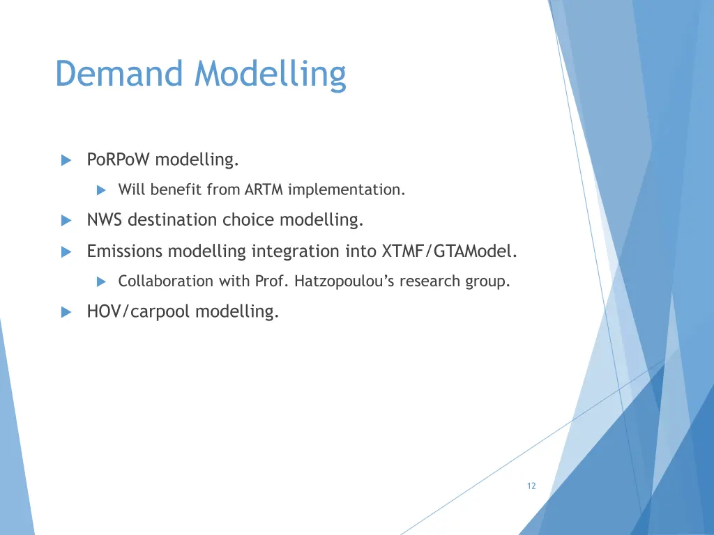 demand modelling