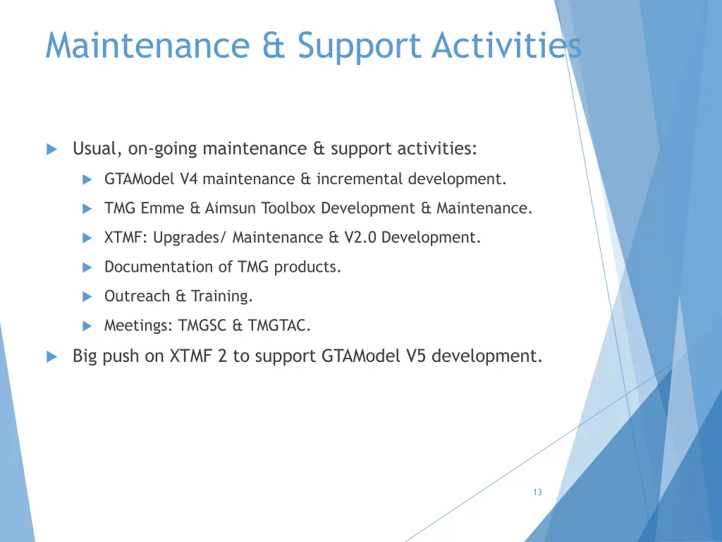 maintenance support activities