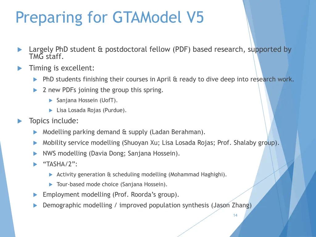 preparing for gtamodel v5