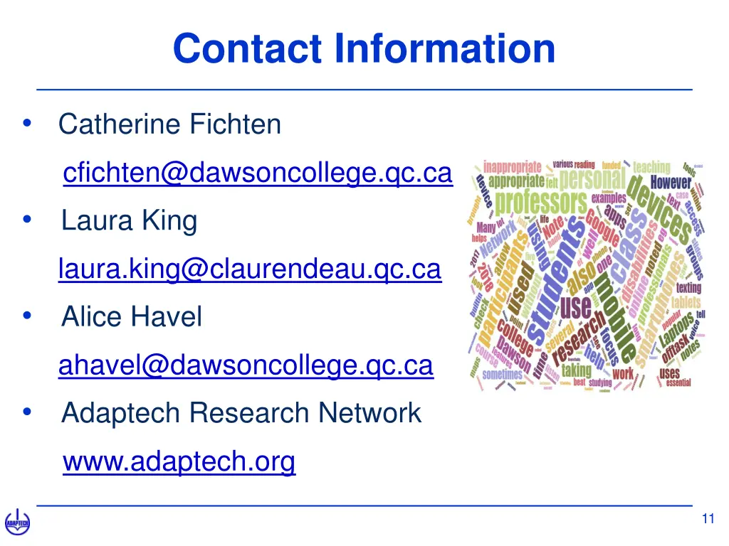 contact information
