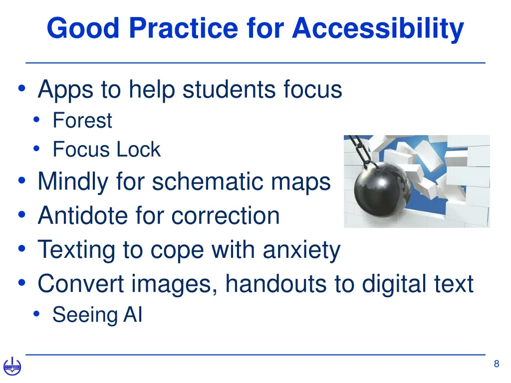 good practice for accessibility