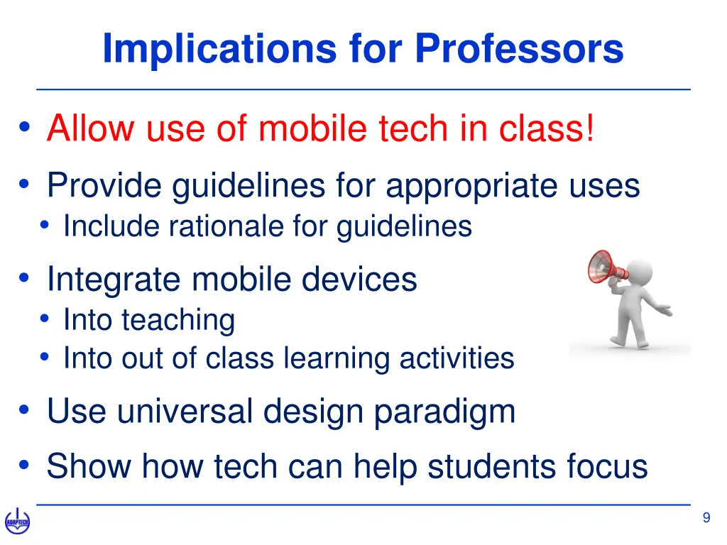 implications for professors