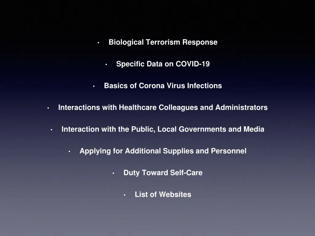 biological terrorism response