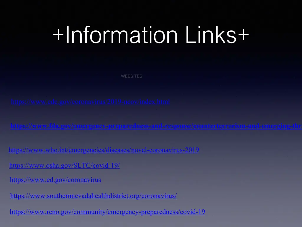 information links