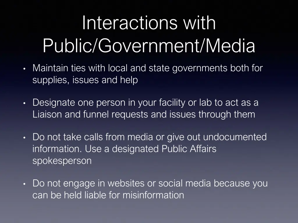 interactions with public government media