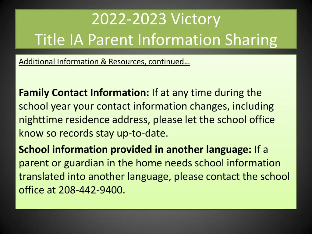 2022 2023 victory title ia parent information 23