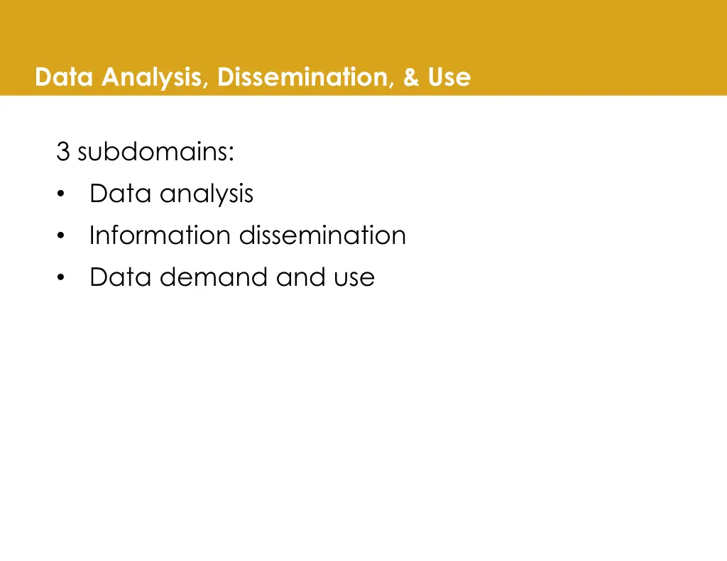 data analysis dissemination use