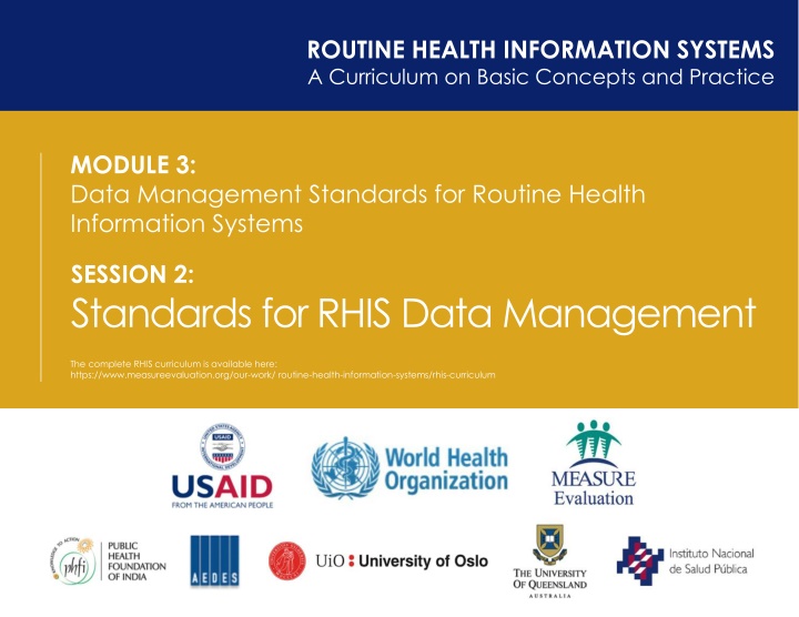 routine health information systems a curriculum