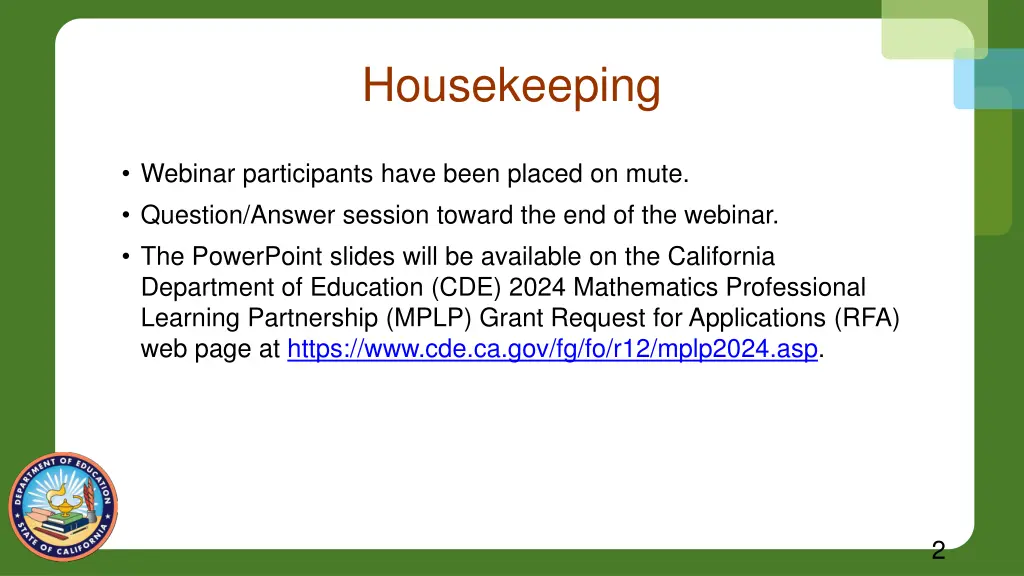 housekeeping