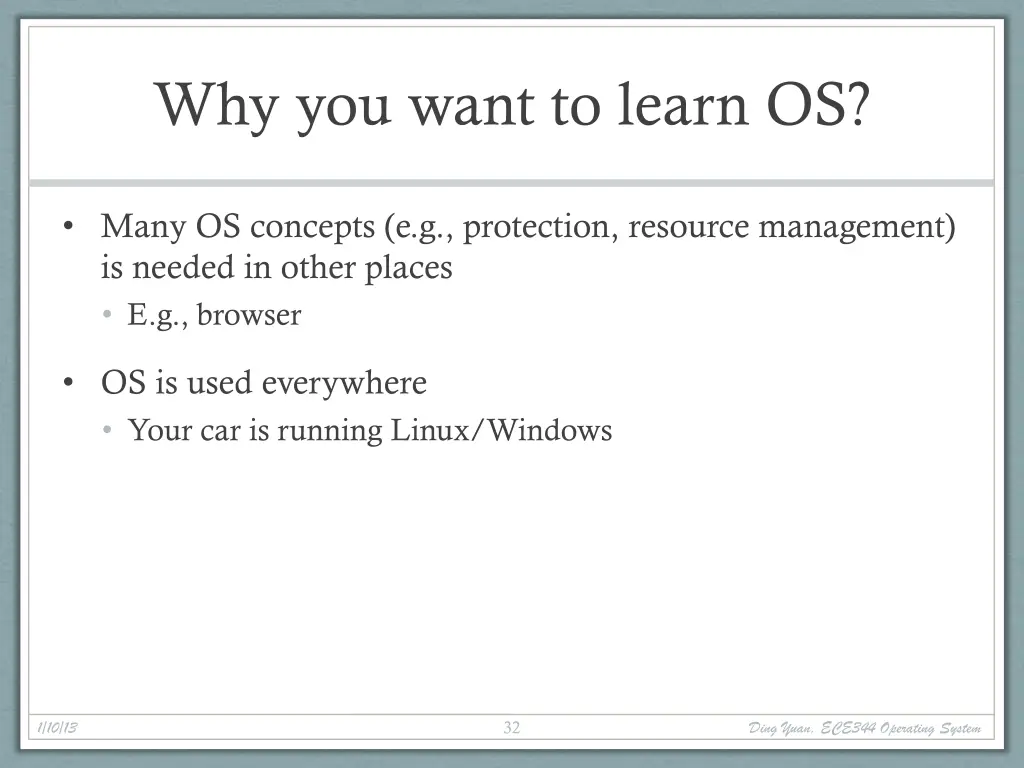 why you want to learn os 1