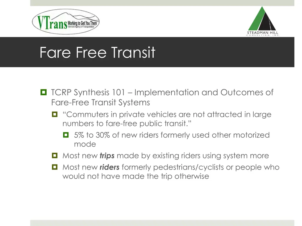 fare free transit