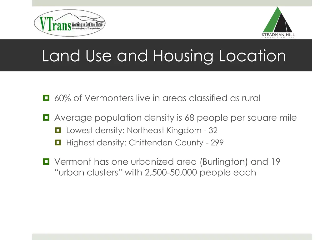 land use and housing location