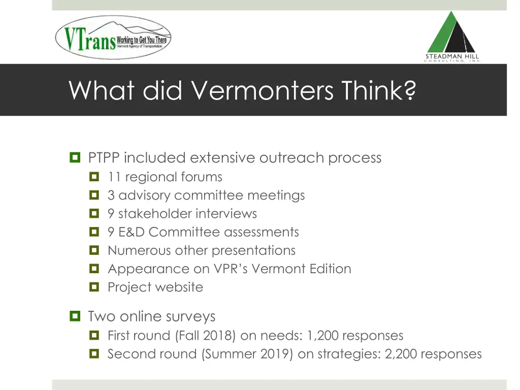 what did vermonters think