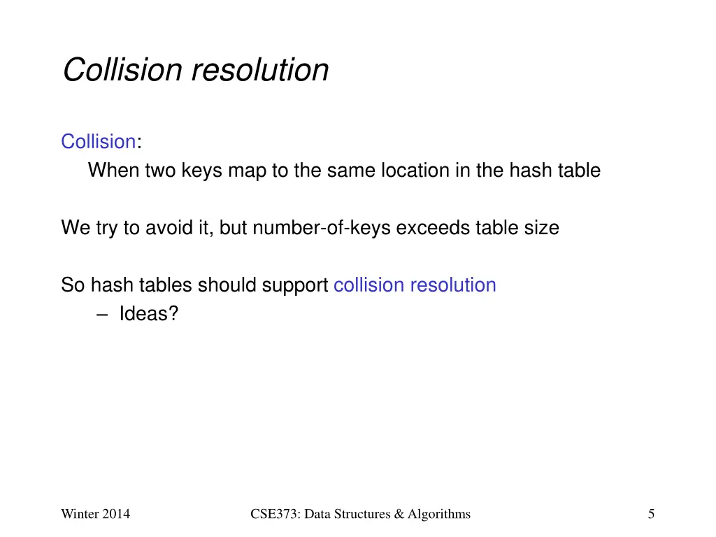 collision resolution
