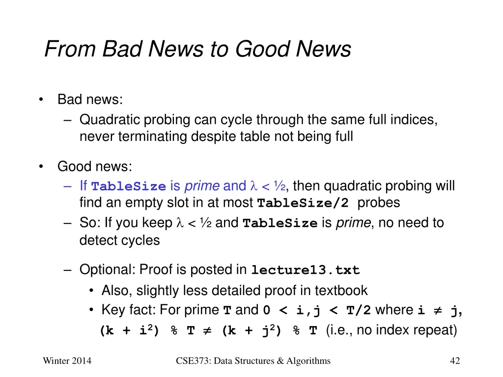 from bad news to good news