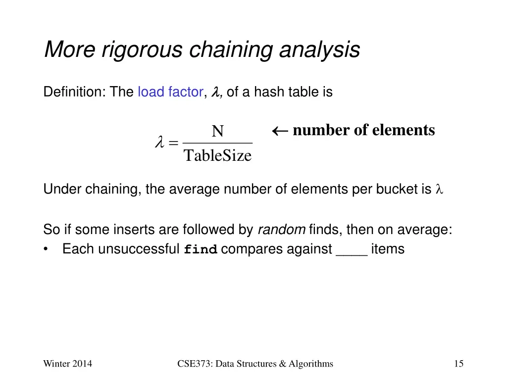 more rigorous chaining analysis 1