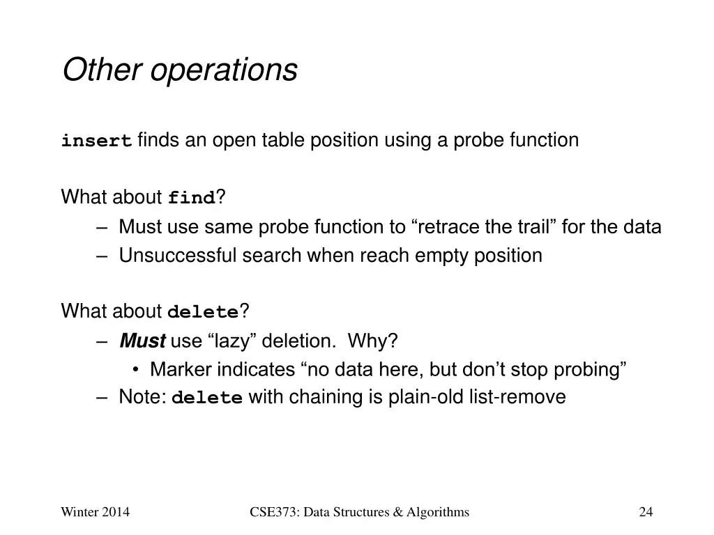 other operations