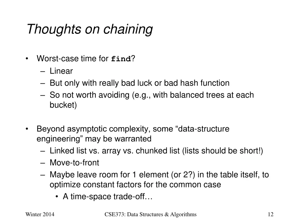 thoughts on chaining