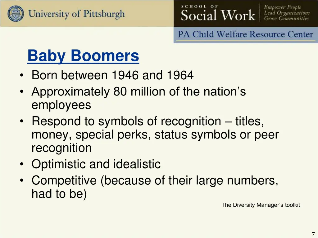 baby boomers born between 1946 and 1964