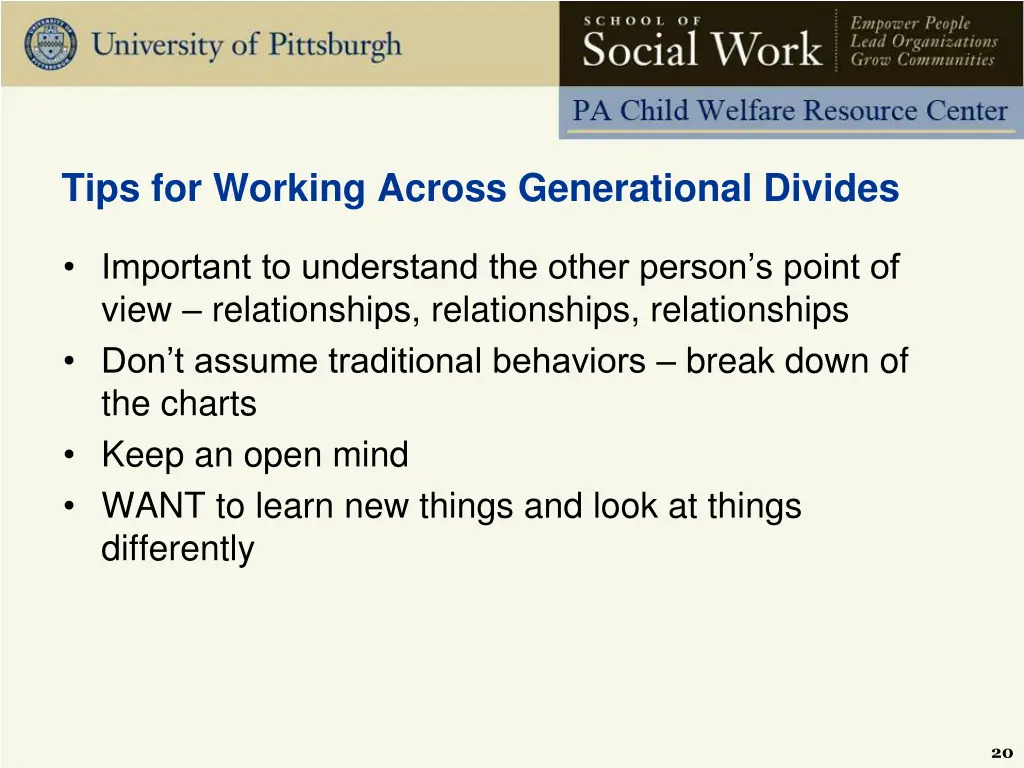 tips for working across generational divides