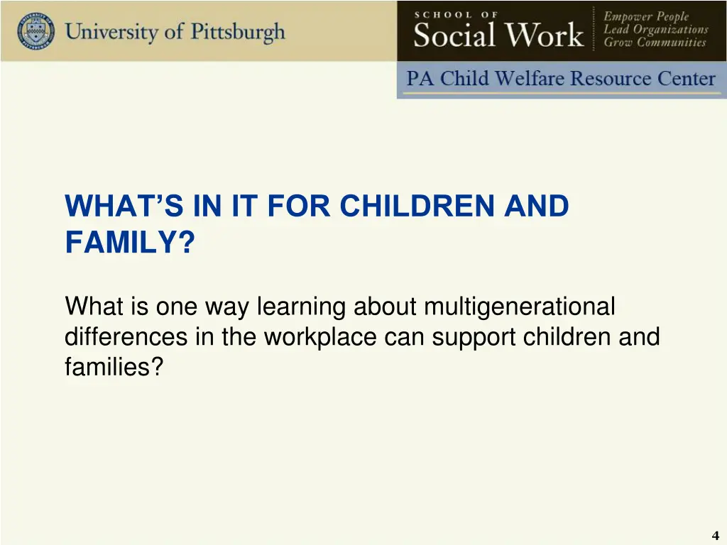 what s in it for children and family