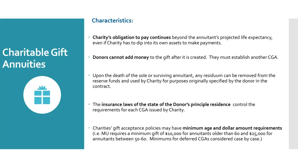 characteristics