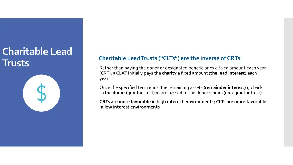 charitable lead trusts